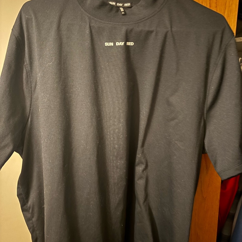 Sun Day Red black mock neck